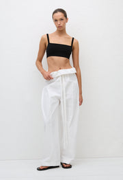 Fisherman Drawcord Pant - White - Matteau